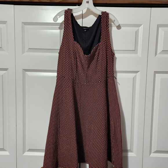 torrid Dresses & Skirts - Torrid Coral and Black Patterned Skater Dress